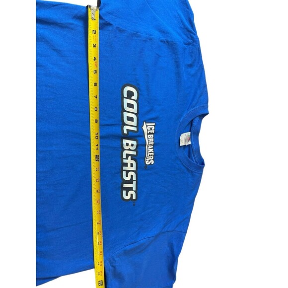 90s Y2K Inspired Ice Breakers Cool Blast Mints Blue Graphic Tshirt XL - Picture 6 of 9